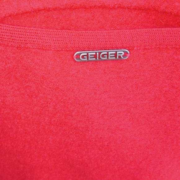 Geiger pure wool made in Austria red button down cardigan - Picture 3 of 8